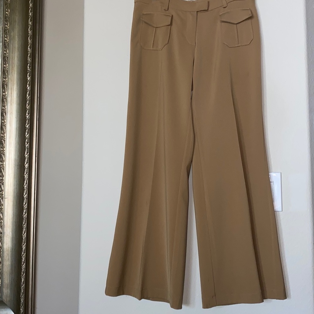 Arnaud de Paris made in France tan wide leg pants